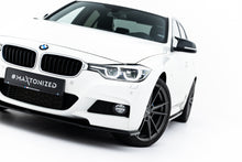 Load image into Gallery viewer, Lip anteriore Maxton Design in ABS nero lucido per BMW Serie 3 M-Pack Berlina F30, vista laterale