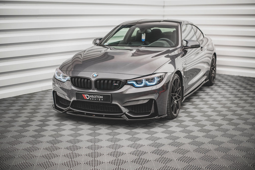 Lip anteriore Maxton Design per BMW M4 F82, ABS nero lucido