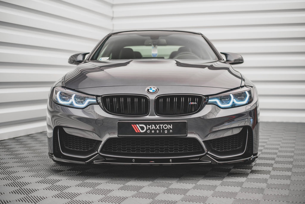 Lip anteriore Maxton Design per BMW M4 F82, ABS nero lucido - vista d'insieme