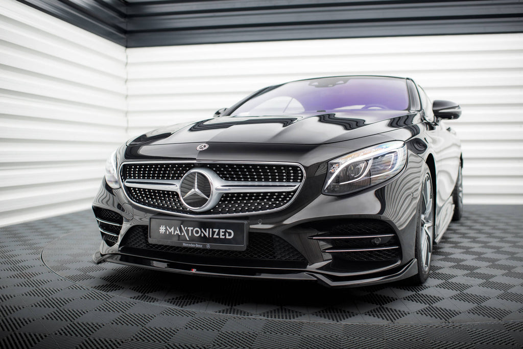 Lip Anteriore V.1 Mercedes Classe S Coupé C217 Facelift AMG-Line — particolare della finitura