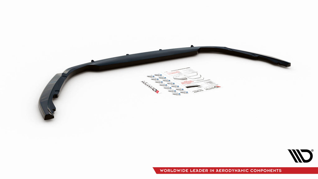 Lip anteriore V.1 Maxton Design per Renault Clio Mk5, ABS nero lucido