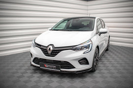 Lip anteriore V.1 Maxton Design per Renault Clio Mk5, ABS nero lucido - dettaglio del profilo