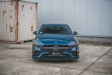 Load image into Gallery viewer, Lip anteriore V.2 Maxton Design in ABS nero lucido per Mercedes Classe A 35 AMG Aero W177, vista d insieme