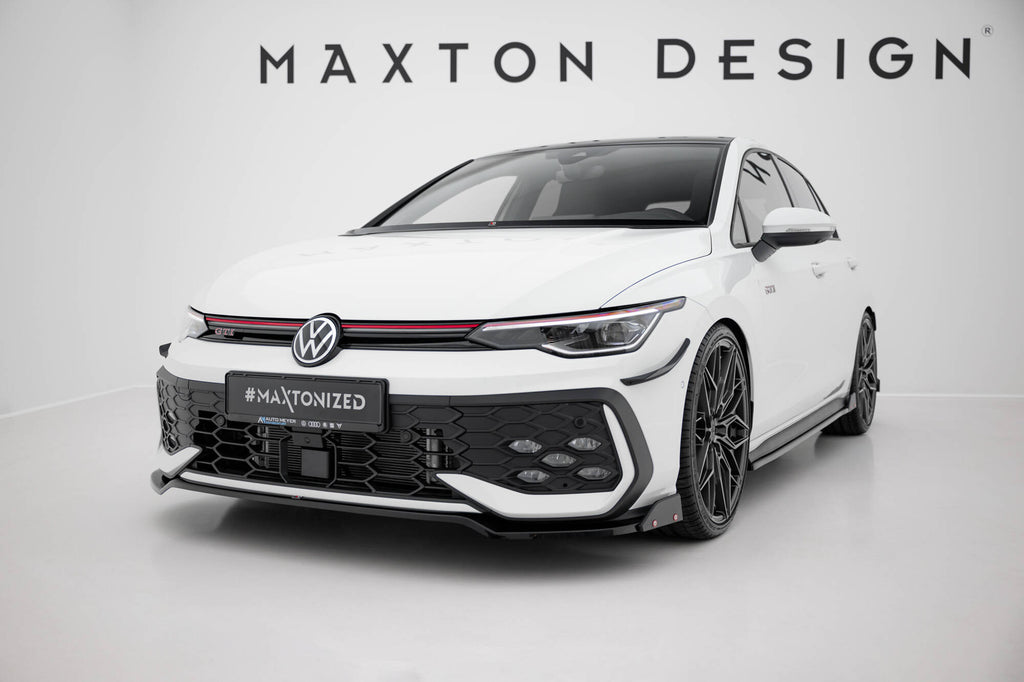 Lip Anteriore V.3 Volkswagen Golf Mk8 Facelift + Flap GTI / GTE / R-Line — dettaglio del profilo