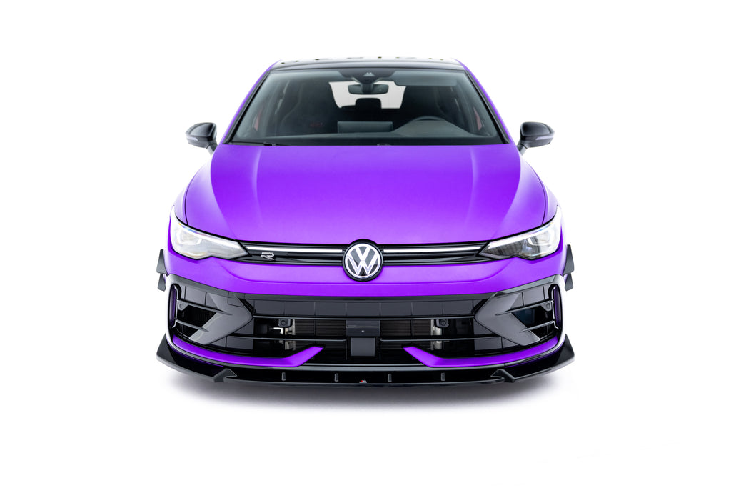 Lip Anteriore V.3 Volkswagen Golf R Hatchback Mk8 Facelift — particolare della finitura