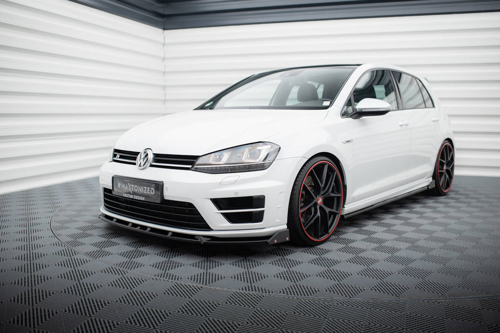 Lip Anteriore V.5 Volkswagen Golf Mk7 + Flap R / R-Line — particolare della finitura