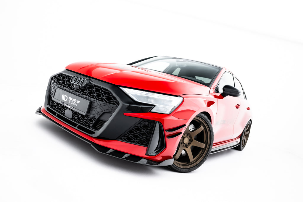 Lip Anteriore Audi RS3 8Y Facelift in Fibra di Carbonio — vista posteriore