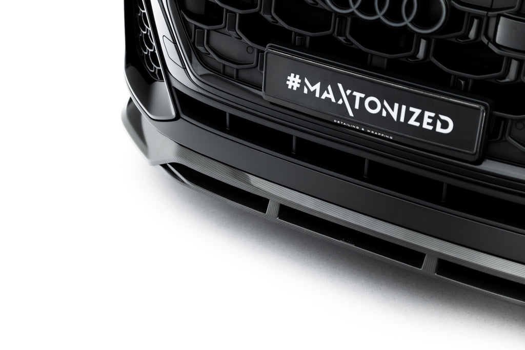 Lip Anteriore Audi Q8 4M Facelift S-Line in Fibra di Carbonio — vista laterale