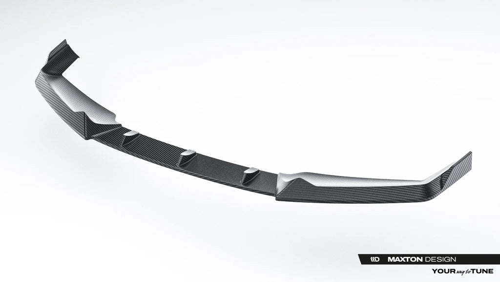 Lip Anteriore BMW Serie 7 G70 i7 eDrive50 M-pack / i7 xDrive60 M-Pack / i7 M70 xDrive M-Pack in Fibra di Carbonio — vista posteriore