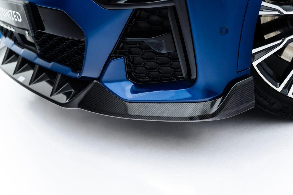 Lip Anteriore BMW X7 G07 M-Pack in Fibra di Carbonio — vista posteriore