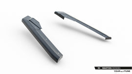 Splitter Laterali Posteriori Audi RS6 C8 in Fibra di Carbonio — dettaglio del profilo