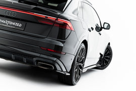 Splitter Laterali Posteriori Audi Q8 4M Facelift S-Line in Fibra di Carbonio — vista d'insieme