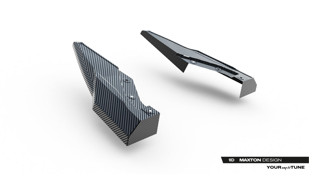 Splitter Laterali Posteriori Audi Q8 4M Facelift S-Line in Fibra di Carbonio — dettaglio del profilo