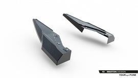 Splitter Laterali Posteriori Audi Q8 4M Facelift S-Line in Fibra di Carbonio — dettaglio del profilo