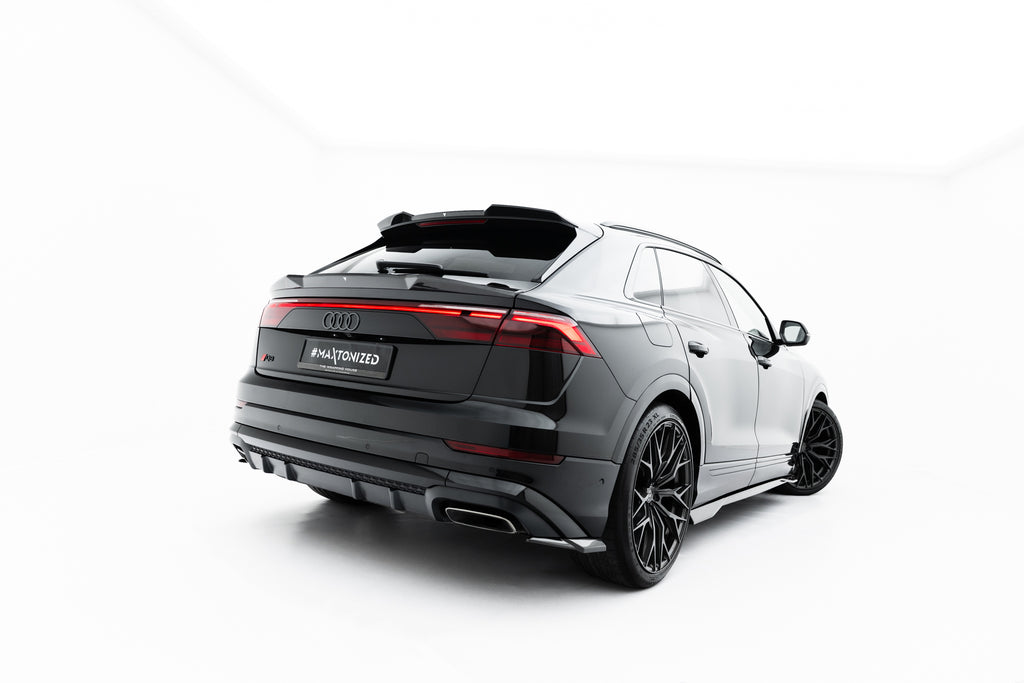 Splitter Laterali Posteriori Audi Q8 4M Facelift S-Line in Fibra di Carbonio — vista laterale