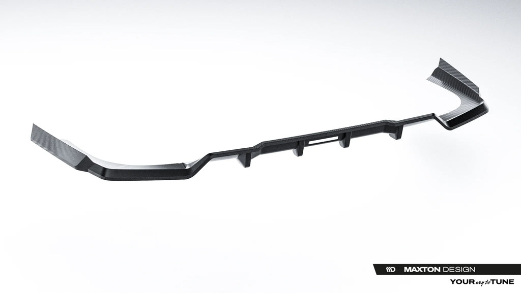 Splitter Posteriore Centrale BMW Serie 7 G70 750e xDrive M-Pack / 740d xDrive M-Pack / I7 eDrive50 xDrive M-Pack — particolare della finitura