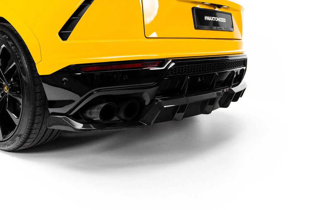 Splitter Posteriore Centrale Lamborghini Urus Mk 1 in Fibra di Carbonio — dettaglio del profilo