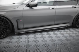 Diffusori Sotto Minigonne Maxton Design compatibili con BMW Serie 7 G11 Facelift M-Pack in Fibra di Carbonio — dettaglio del profilo