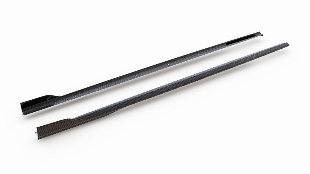 Diffusori Sotto Minigonne BMW Serie 7 G11 Facelift M-Pack in Fibra di Carbonio — vista posteriore