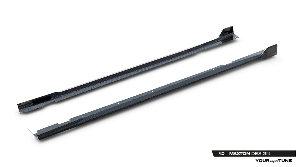 Diffusori Sotto Minigonne BMW X7 G07 M-Pack in Fibra di Carbonio — dettaglio del profilo
