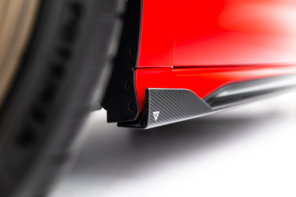 Diffusori Sotto Minigonne V.1 Audi RS3 8Y Facelift in Fibra di Carbonio — vista posteriore