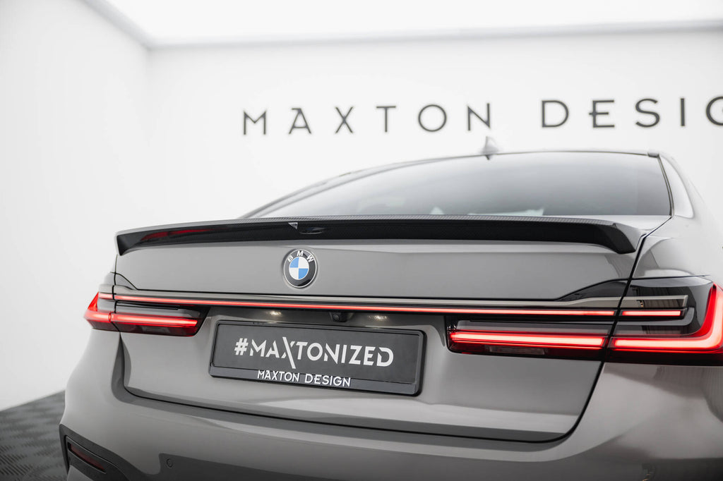 Alettone BMW Serie 7 G11 M-Pack in Fibra di Carbonio — montato sulla vettura