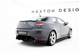 Dettaglio del diffusore posteriore in ABS opaco per Alfa Romeo GT