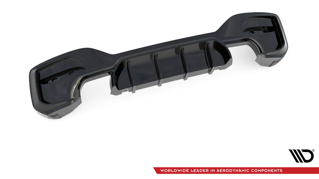 Diffusore posteriore Maxton Design per BMW Serie 1 M140i F20/F21 Facelift, ABS nero lucido — dettaglio del profilo