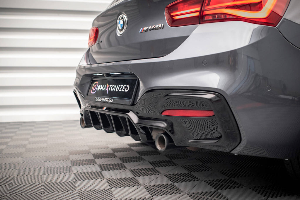 Diffusore posteriore Maxton Design per BMW Serie 1 M140i F20/F21 Facelift, ABS nero lucido — vista alternativa