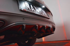 Diffusore posteriore Maxton Design per Mercedes Classe C Coupé C205 AMG-Line, ABS nero lucido