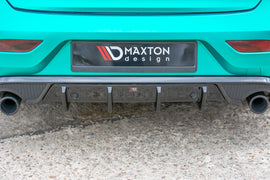 Diffusore posteriore Maxton Design in ABS nero lucido per Volvo V40 R-Design, dettaglio del profilo