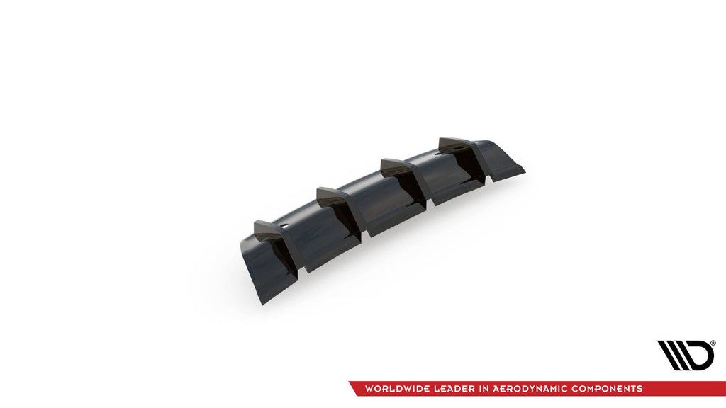 Diffusore posteriore Maxton Design in ABS nero lucido per Volvo V40 R-Design, particolare della finitura