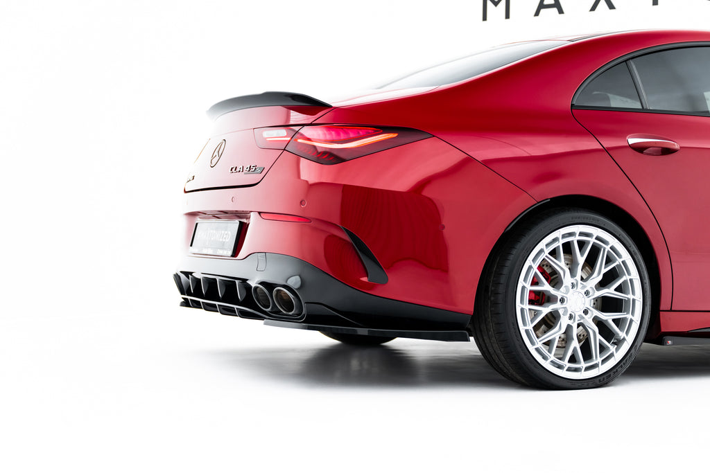 Splitter Laterali Posteriori Mercedes CLA 35 AMG C118 Facelift AMG 45 Aero — vista laterale