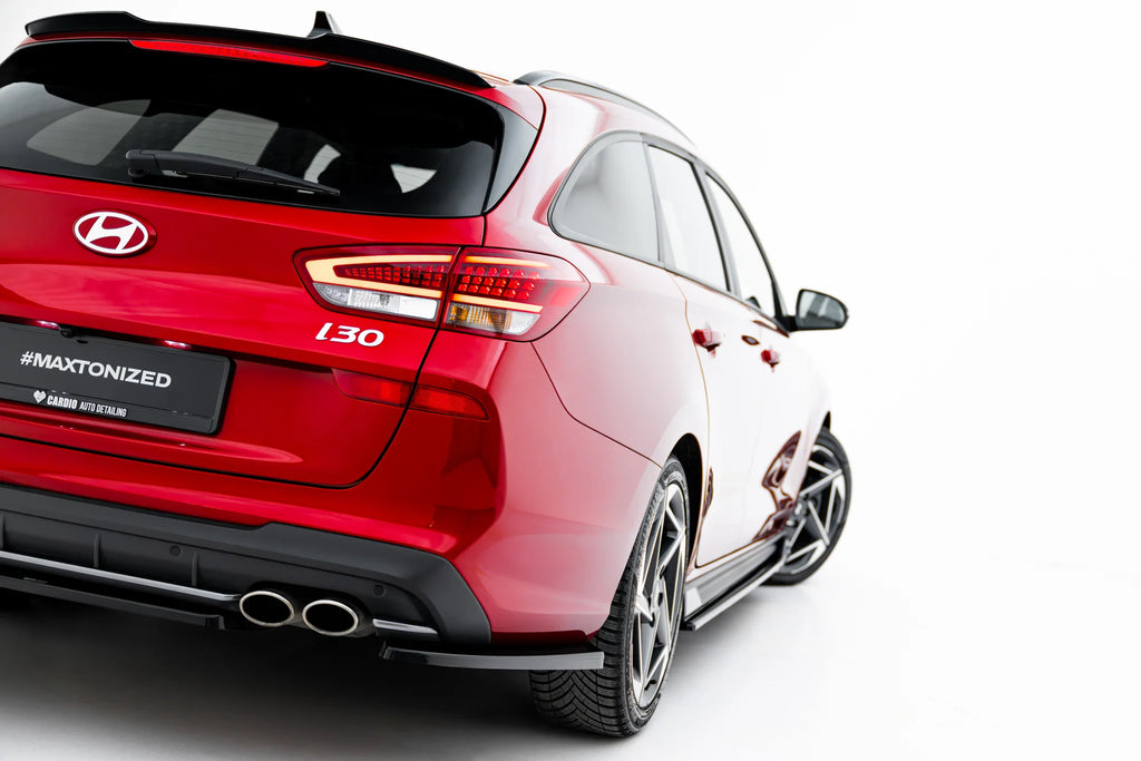Splitter Laterali Posteriori V.1 Hyundai i30 Station Wagon Mk3 Facelift N-Line — particolare della finitura