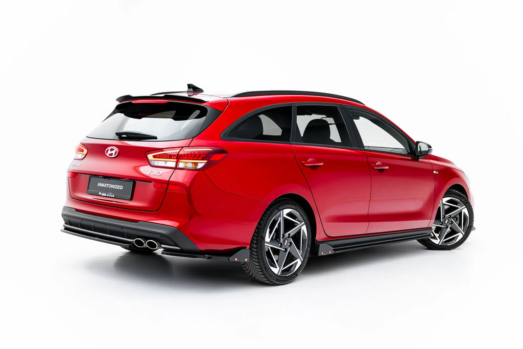 Splitter Laterali Posteriori V.2 Hyundai i30 Station Wagon Mk3 Facelift + Flap N-Line — vista laterale