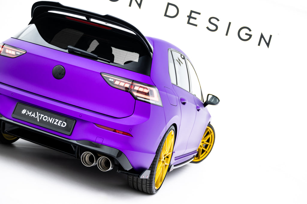 Splitter Laterali Posteriori V.2 Volkswagen Golf R Hatchback Mk8 Facelift + Flap — dettaglio del profilo