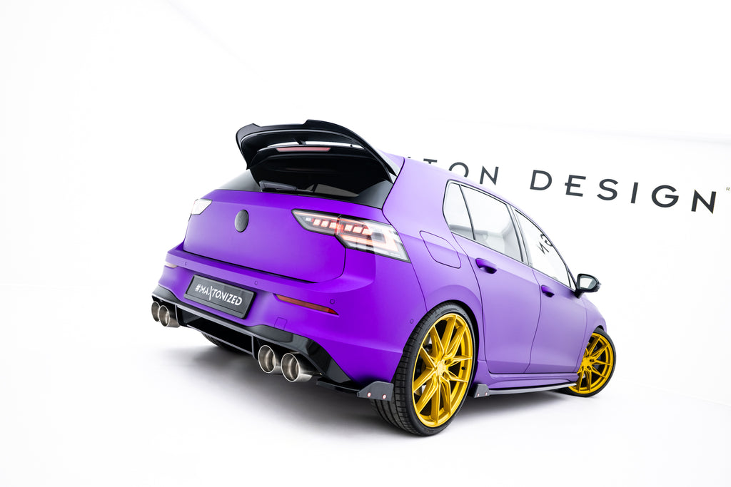 Splitter Laterali Posteriori V.2 Volkswagen Golf R Hatchback Mk8 Facelift + Flap — vista laterale