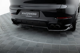 Splitter Posteriore Centrale Porsche Cayenne Mk3 Facelift Design / E-Hybrid Design / Turbo E-Hybrid — montato sulla vettura