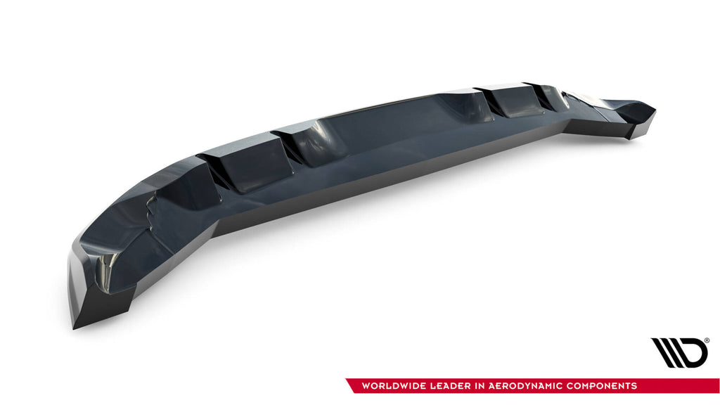 Splitter Posteriore Centrale Abarth 500e — vista laterale