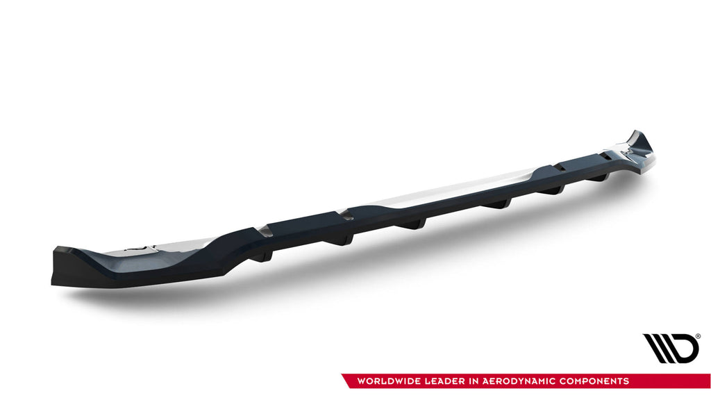 Splitter Posteriore Centrale Abarth 500e — particolare della finitura