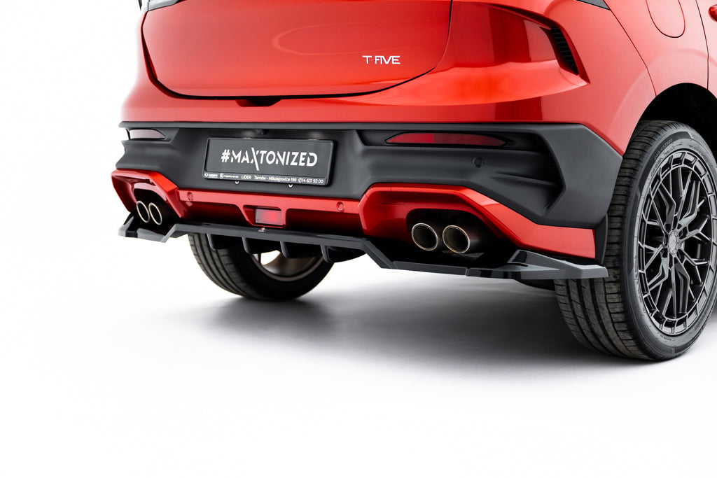 Splitter Posteriore Centrale Forthing T-Five Mk1 — vista angolata