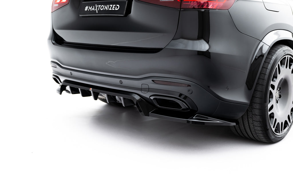 Splitter Posteriore Centrale Mercedes GLS X167 Facelift AMG-Line — dettaglio del fissaggio