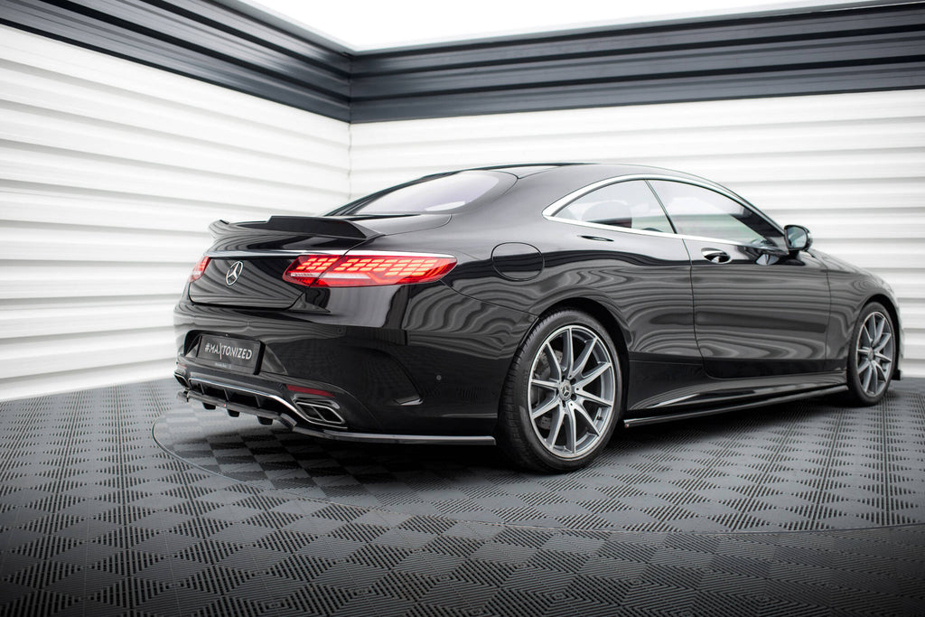 Splitter Posteriore Centrale Mercedes Classe S Coupé C217 Facelift AMG-Line — particolare del bordo
