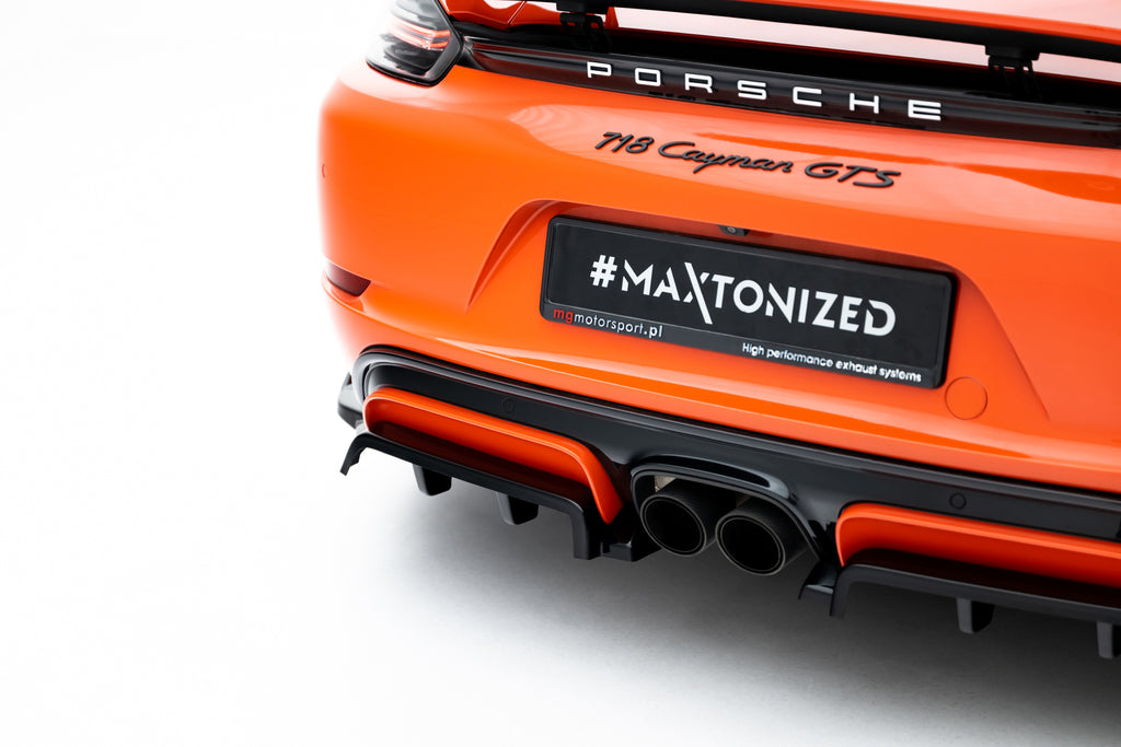 Splitter Posteriore Centrale Porsche Cayman 982c GTS — vista laterale