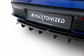 Splitter Posteriore Centrale Porsche Taycan Mk1 Taycan Turbo S — dettaglio del profilo