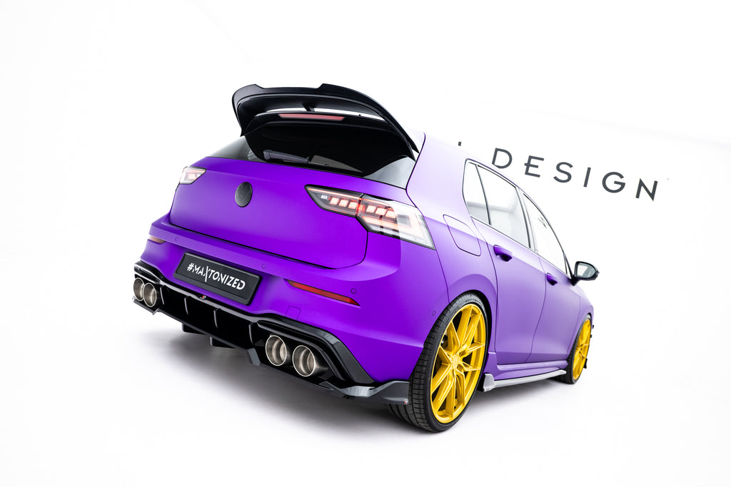 Splitter Posteriore Centrale V.1 Volkswagen Golf R Hatchback Mk8 — vista laterale