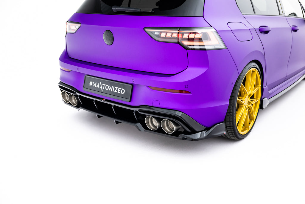 Splitter Posteriore Centrale V.1 Volkswagen Golf R Hatchback Mk8 — vista posteriore
