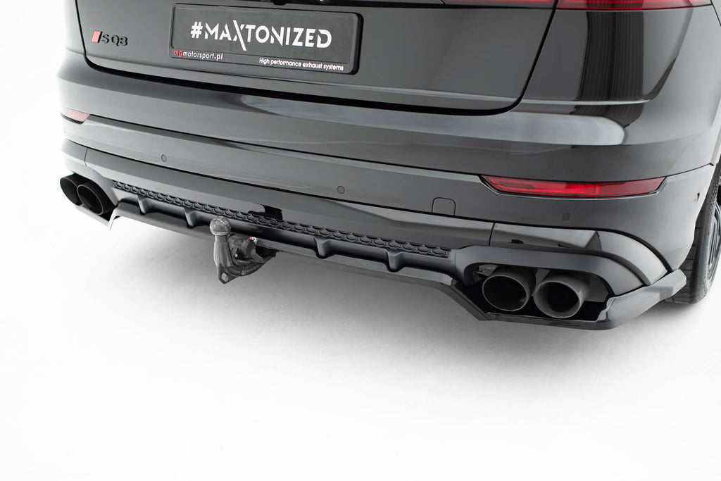 Splitter Posteriore Centrale V.2 Audi SQ8 / Q8 S-Line Mk1 Facelift — dettaglio del fissaggio