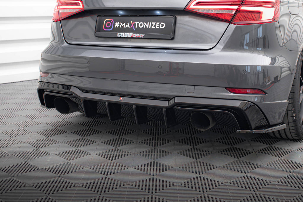 Diffusore Posteriore Audi A3 Sportback 8V Facelift S-Line — dettaglio del profilo