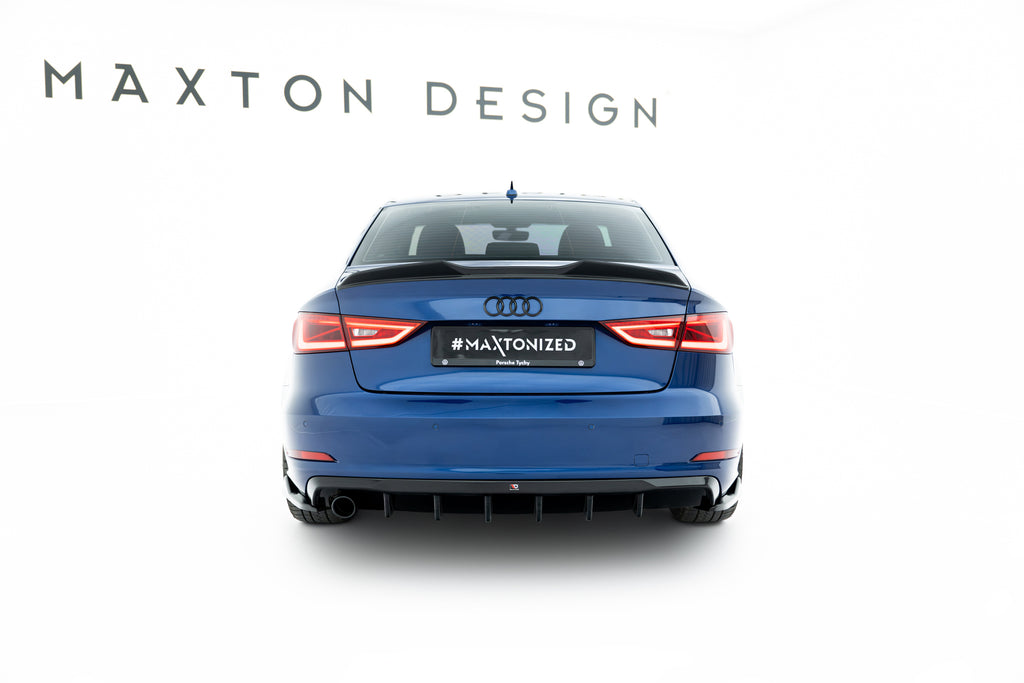 Diffusore Posteriore Audi A3 Berlina 8V (terminale singolo su un lato) — dettaglio del profilo